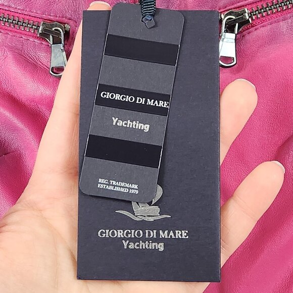 Women's Pink Leather Jacket - Picture 4 of 16